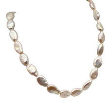 Load image into Gallery viewer, Creamy Oval/Teardrop FW Coin Pearl Strand