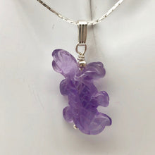 Load image into Gallery viewer, Charming Carved Natural Amethyst Lizard and Sterling Silver Pendant 509269AMS - PremiumBead Alternate Image 9
