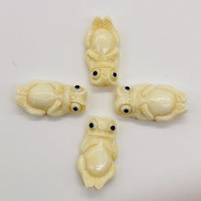 Load image into Gallery viewer, Frog Meditating Pendant Bead | 28x15x8mm | White | 1 Bead |