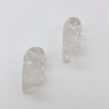 Load image into Gallery viewer, 2 Hand Carved Natural Quartz Bear Beads | 20x13x9.5mm | Clear - PremiumBead Alternate Image 5