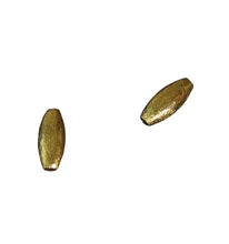 Load image into Gallery viewer, Designer Brushed 22K Vermeil Sterling Silver Rice Beads | 13x5mm | 2 Beads |