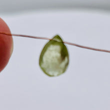 Load image into Gallery viewer, Sapphire1.9ct Flat Faceted Briolette Pendant Bead | 9x6x4mm | Pale Green | 1 |