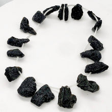 Load image into Gallery viewer, Tektite Natural Pendant Bead Strand | 33x25x15 to 26x8x7mm |18 Beads |