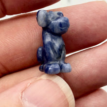 Load image into Gallery viewer, Faithful 2 Sodalite Hand Carved Dog Beads | 20x12x10mm | Blue/Grey - PremiumBead Alternate Image 2