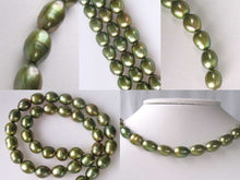 Load image into Gallery viewer, 8.5-10x13mm Sage Green Freshwater Pearl 16" Strand 110133 - PremiumBead Primary Image 1