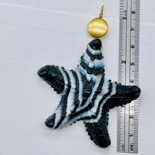 Load image into Gallery viewer, Sardonyx 14K Gold Filled Starfish Pendant | 3" Long | Black White | 1 Pendant |