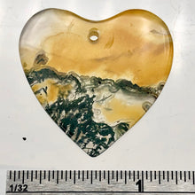 Load image into Gallery viewer, Limbcast Agate Heart Bead | 29x30x3mm | Yellow/Green/Clear | Heart | 1 Bead | - PremiumBead Alternate Image 7