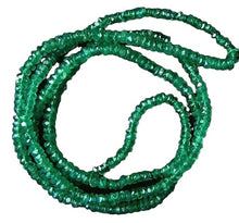 Load image into Gallery viewer, 18.2 Carats Natural Emerald Roundel Bead Strand 109485