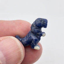 Load image into Gallery viewer, T-Rex Dinosaur 2 Sodalite Tyrannosaurus Rex Beads | 20x18.5x8mm | Blue w/ White - PremiumBead Alternate Image 3