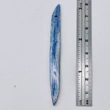 Load image into Gallery viewer, Kyanite 5.28g Spear Pendant Bead | 79x8x3mm | Blue Silver | 1 Bead |