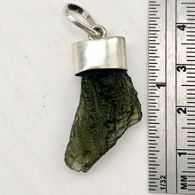 Load image into Gallery viewer, Blue Green Moldavite Sterling Silver Pendant 30x15x6mm | 1 5/8" long