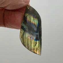 Load image into Gallery viewer, Labradorite 14K Gold Filled Drop Pendant | 2 1/2" Long | Yellow Rainbow |