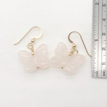 Load image into Gallery viewer, Rose Quartz Butterfly 14Kgf Gold Earrings | Semi Precious Stone Jewelry |