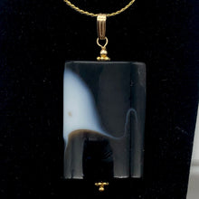 Load image into Gallery viewer, Semi Precious Stone Jewelry Sardonyx Agate Pendant Necklace 14Kgf