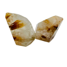 Load image into Gallery viewer, 2 Large Rutilated Quartz Centerpiece Beads 10574G