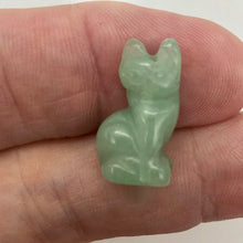 Load image into Gallery viewer, Adorable! Aventurine Sitting Carved Cat Figurine | 21x11x8mm | Green - PremiumBead Primary Image 1
