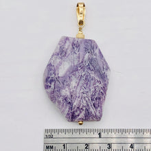 Load image into Gallery viewer, Purple Flower Sodalite 14K Gold Filled Pendant | Purple/White | 2" Long |