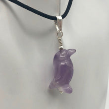 Load image into Gallery viewer, Darling! Amethyst Penguin Silver Silver Pendant 509273AMS - PremiumBead Primary Image 1