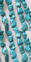 Load image into Gallery viewer, Turquoise Howlite Nugget Bead Strand 110171B - PremiumBead Primary Image 1