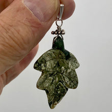 Load image into Gallery viewer, Ryolite RainForest Jasper Leaf 14K Gold Filled| 1.75 |Green/White/Gold|1 Pendant