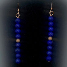 Load image into Gallery viewer, Natural AAA Lapis with 14K Rose Gold Filled Earrings | 2"Long | Blue |