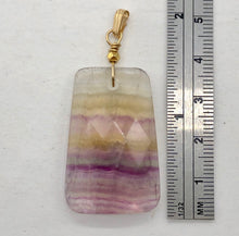 Load image into Gallery viewer, Fluorite 14K Gold Filled Wire Wrap Trapezoid Pendant | 2" Long | Purple, Clear |