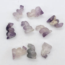 Load image into Gallery viewer, Charmer Carved Amethyst Snake Serpent Beads | 20x11x7mm | Purple