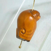 Load image into Gallery viewer, Carved Boxwood Bats Bead Looking At U Ojime/Netsuke Bead - PremiumBead Alternate Image 3