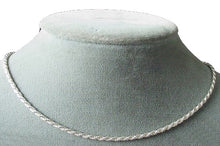 Load image into Gallery viewer, 2mm Rope Solid Sterling Silver Italian Made Necklace | 30 Inch | 13.9 Grams |