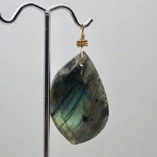 Load image into Gallery viewer, Labradorite 14k Gold Filled Drop Pendant | 2 1/4" Long | Blue Gray |