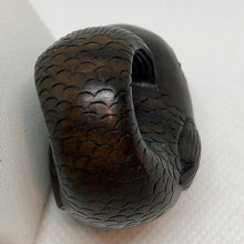 Load image into Gallery viewer, Carved & Signed Fish Dark Teak Ojime/Netsuke Bead - PremiumBead Alternate Image 4