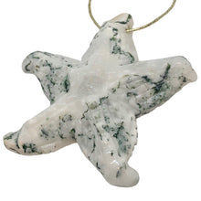 Load image into Gallery viewer, Tree Agate Carved Starfish Pendant Bead