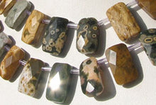 Load image into Gallery viewer, Ocean Jasper 18x10x5mm Facet Pendant Bead STRAND! 104592 - PremiumBead Alternate Image 2