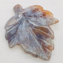 Load image into Gallery viewer, Natural Ocean Jasper Carved Leaf Centerpiece Bead | 46x40x5 mm | 1 Bead |