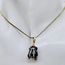 Load image into Gallery viewer, Lampwork Frog 14K Gold Filled Frog | 1" Long | Purple | 1 Pendant |