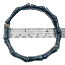 Load image into Gallery viewer, Blue Tigereye Rectangular | 7-8" | Blue/Bronze | 11 Bead Bracelet |