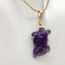 Load image into Gallery viewer, Amethyst Goldfish Pendant Necklace | Semi Precious Stone Jewelry | 14k Pendant - PremiumBead Alternate Image 7
