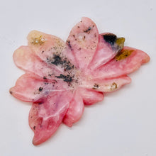 Load image into Gallery viewer, 140ct Peruvian Opal Flower Pendant Bead | 85x70x5 | Pink Black | 1 Bead |