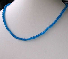 Load image into Gallery viewer, Neon Blue Apatite Faceted Roundel Bead Strand 109904 - PremiumBead Alternate Image 2