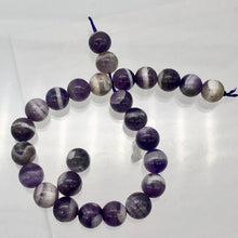 Load image into Gallery viewer, Amethyst Banded Round Bead Strand | 8mm | Purple/White | 52 Bead(s)