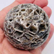 Load image into Gallery viewer, Sphalerite Jasper Meditation Scry Sphere Round | 2 1/2" |Brown/White| 1 Sphere |