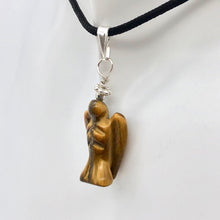 Load image into Gallery viewer, On the Wings of Angels Tigereye Sterling Silver 1.5" Long Pendant 509284TES - PremiumBead Primary Image 1