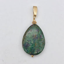 Load image into Gallery viewer, Natural Ruby Zoisite and 14K Gold Filled Pendant, 2", Green/Red 507162C - PremiumBead Alternate Image 4