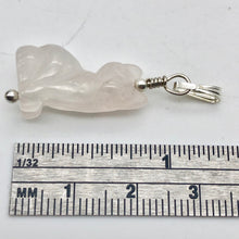 Load image into Gallery viewer, Adorable! Rose Quartz Cat & Solid Sterling Silver Pendant