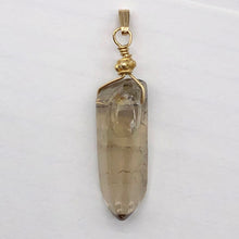 Load image into Gallery viewer, Smoky Quartz 14KGF Wire Wrap Crystal | 1 3/4" Long | Smoky clear | 1 Pendant