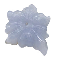 Load image into Gallery viewer, 35.5cts Exquisitely Hand Carved Blue Chalcedony Flower Pendant Bead