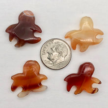 Load image into Gallery viewer, Natural Red Carnelian Dangly Octopi Beads | 18x20x4mm | Orange | Bead(s) - PremiumBead Alternate Image 6