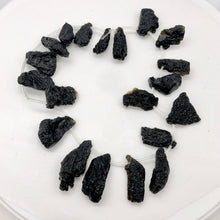Load image into Gallery viewer, Tektite Natural Pendant Bead Strand 40x18x10 to 35x10x8mm | 20 Beads |