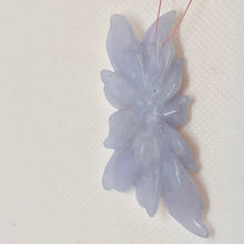 Load image into Gallery viewer, 75cts Hand Carved Blue Chalcedony Flower Bead 009850P - PremiumBead Alternate Image 2