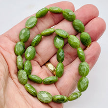 Load image into Gallery viewer, Intense Faceted Moss Jade Focal 14x10x6mm Bead Strand 102482